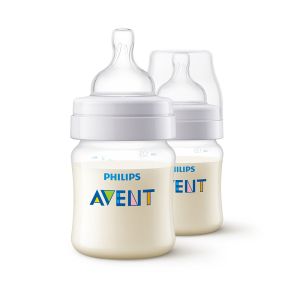 Philips AVENT SCY100/2 - Комплект от 2 бр. шишета за хранене Anti-Colic 125 мл, с биберон със сила на потока 1, 0м+