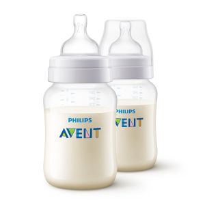 Philips AVENT SCY103/02 - Комплект от 2 бр. шишета за хранене Anti-Colic 260 мл, с биберон със сила на потока 2, 1м+