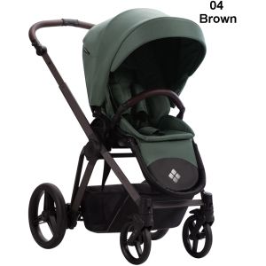 Bebetto Nuvio Tex , 04 BROWN ,комбинирана бебешка количка 2 в 1