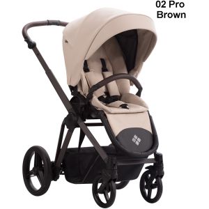 Bebetto Nuvio Pro - еко кожа , 02 BROWN ,комбинирана бебешка количка 2 в 1