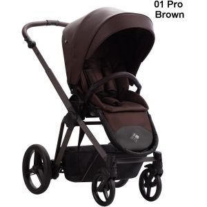 Bebetto Nuvio Pro - еко кожа , 01 BROWN ,комбинирана бебешка количка 2 в 1