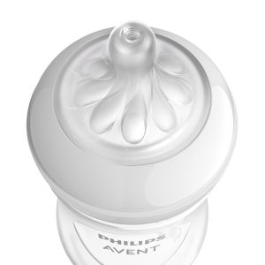 Philips AVENT SCY903/03 - Комплект от 3 бр. шишета за хранене Natural Response 260 мл с биберон без протичане Natural Response със среден поток, 3м+