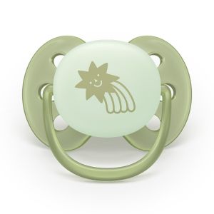 Philips AVENT SCD838/17 - Нощен комплект за бебе с шише за хранене Natural Response 260 мл с биберон без протичане със среден поток и залъгалка Ultra Soft
