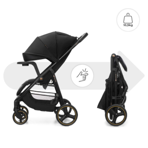 Kinderkraft TRIG 3 бебешка количка с табла ONYX BLACK