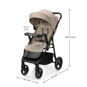 Kinderkraft TRIG 3 бебешка количка с табла STONE BEIGE