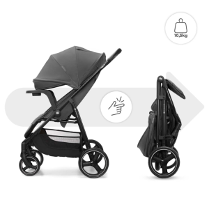 Kinderkraft TRIG 3 бебешка количка с табла GRANITE GREY