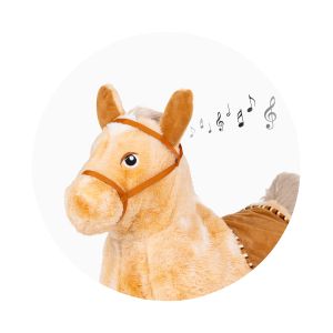  CHIPOLINO - ДЕТСКО ПОДСКАЧАЩО КОНЧЕ със звук , КАФЯВО