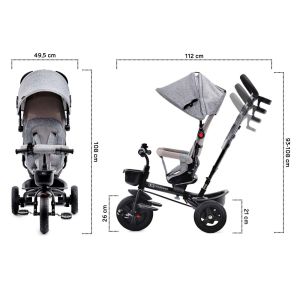 KinderKraft AVEO LIGHT GREY триколка KRAVEO00LGR0000