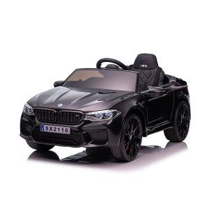 Eл. кола BMW M5, EVA гуми, кожена седалка , ЧЕРНА