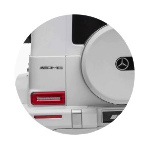 Електрически джип за две деца MERCEDES G63, EVA гуми , БЯЛ
