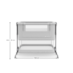 KinderKraft NESTEE GROW 2 бебешка кошара LIGHT GREY