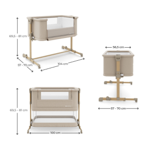 KinderKraft NESTEE GROW 2 бебешка кошара BEIGE