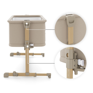 KinderKraft NESTEE GROW 2 бебешка кошара BEIGE
