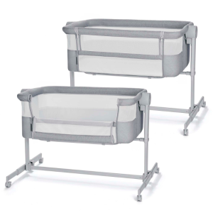 KinderKraft NESTEE UP 2 бебешка кошара LIGHT GREY