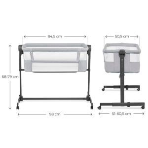 KinderKraft NESTEE UP 2 бебешка кошара GREY