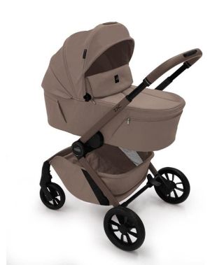 CAM - ZAC , Deep Taupe 003 - Бебешка количка 2в1 със сгъваем кош за новородено