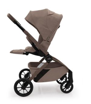 CAM - ZAC , Deep Taupe 003 - Бебешка количка 2в1 със сгъваем кош за новородено