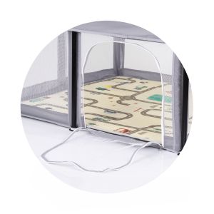 CHIPOLINO - Сгъваема кошара за игра  EASY 180/180см , СИВА