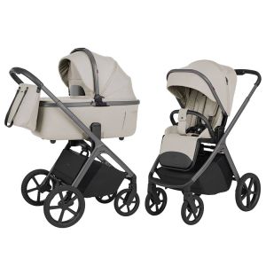 CARRELLO VECTOR CRL - Бебешка количка 2в1 със сгъваем кош за новородено , Zephyr Beige
