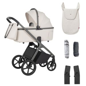 CARRELLO VECTOR CRL - Бебешка количка 2в1 със сгъваем кош за новородено , Zephyr Beige