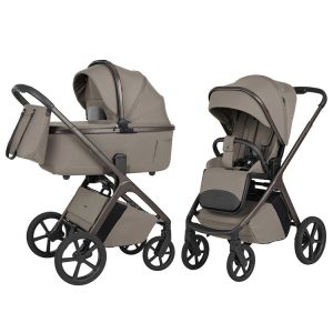 CARRELLO VECTOR CRL - Бебешка количка 2в1 със сгъваем кош за новородено , Flannel Beige