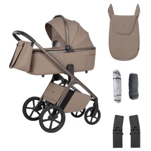 CARRELLO VECTOR CRL - Бебешка количка 2в1 със сгъваем кош за новородено , Flannel Beige