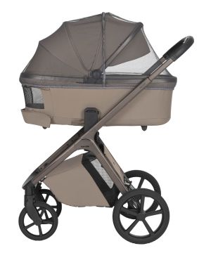 CARRELLO VECTOR CRL - Бебешка количка 2в1 със сгъваем кош за новородено , Flannel Beige