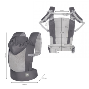 Kinderkraft CARRYBEE ергономична раница GREY