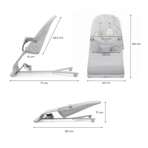 KinderKraft MIMI шезлонг LIGHT GREY