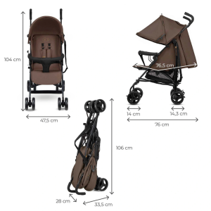 Kinderkraft бебешка количка TIK BROWN