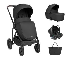Комбинирана количка 3в1 с кош за новородено Chiara , Black 2027