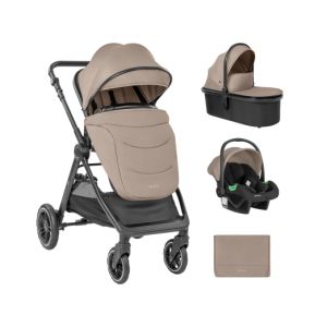  Комбинирана количка 3в1 с кош за новородено - Ava , Beige