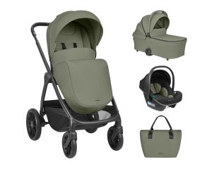  Комбинирана количка 3в1 с кош за новородено - Modena , Army Green 2027