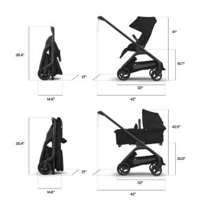 BUGABOO Dragonfly Plus , Dusty Pink , Комбинирана бебешка количка 