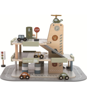 2Kids Toys Дървен гараж с коли