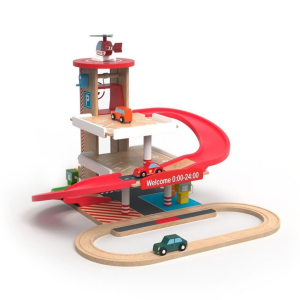 2Kids Toys Дървен гараж с релси