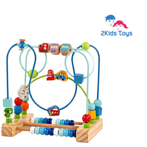 2Kids Toys Дървен детски лабиринт транспортни средства