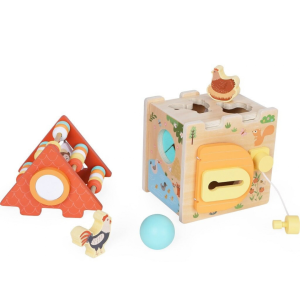 2Kids Toys Дървен комплект за игра 2в1 Ферма