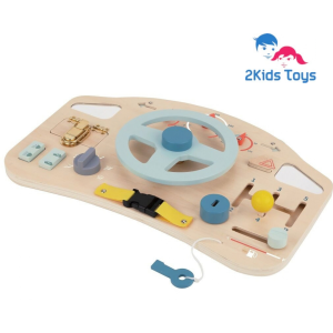 2Kids Toys Дървен комплект за игра автомобилно табло 45х30 см