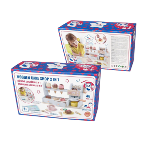 2Kids Toys Дървен комплект за игра Сладкарница  2в1
