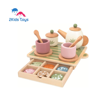 2Kids Toys Дървен комплект за игра чаено парти