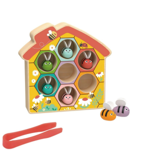 2Kids Toys Дървена занимателна игра Монтесори, Пчелички