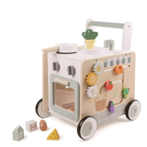 2Kids Toys Дървена играчка за прохождане Монтесори, с кухня