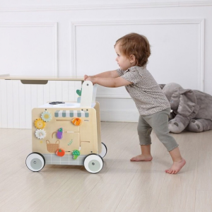 2Kids Toys Дървена играчка за прохождане Монтесори, с кухня