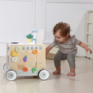 2Kids Toys Дървена играчка за прохождане Монтесори, с кухня