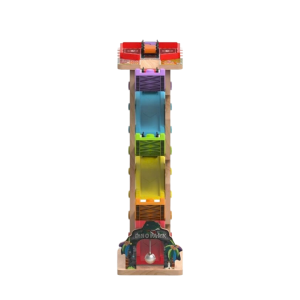 2Kids Toys Дървена писта с 6 рампи и колички