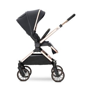 Комбинирана количка 2в1 с реверсивна дръжка REYA , BLACK JASPER + ПОДАРЪК Люлка Portofino