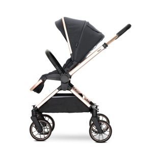Комбинирана количка 2в1 с реверсивна дръжка REYA , BLACK JASPER + ПОДАРЪК Люлка Portofino