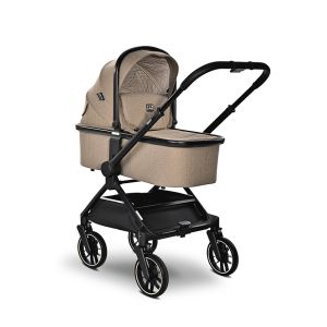 Комбинирана количка 2в1 с реверсивна дръжка REYA , BROWN + ПОДАРЪК Люлка Portofino