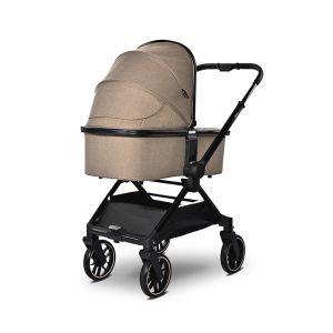 Комбинирана количка 2в1 с реверсивна дръжка REYA , BROWN + ПОДАРЪК Люлка Portofino